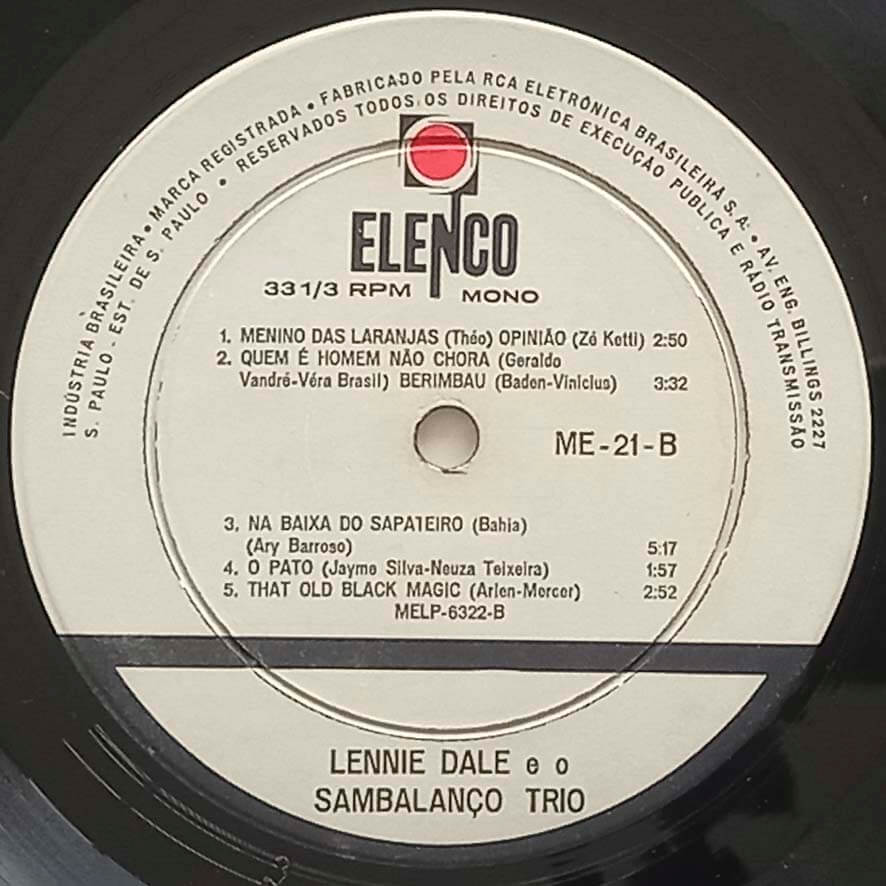 Lennie Dale E O Sambalanço Trio (1965) - Zabumbê Discos