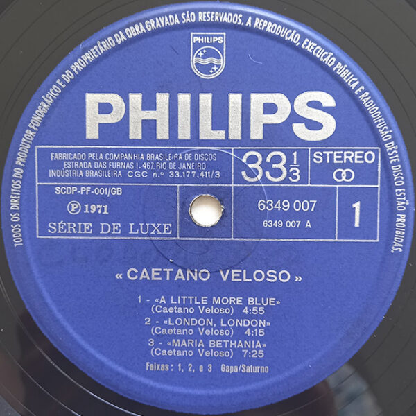 Caetano Veloso ‎– Caetano Veloso (1971) - Imagem 3