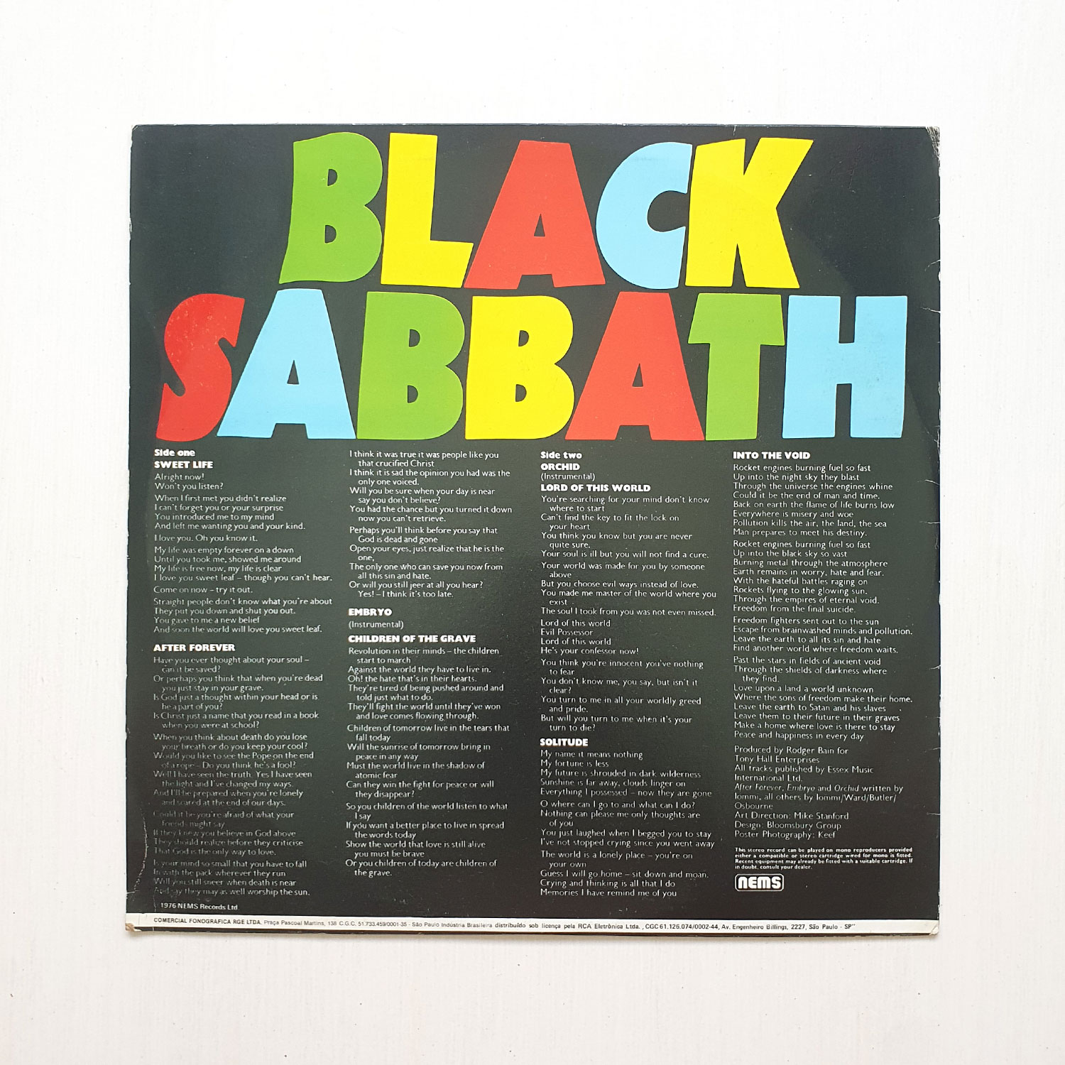 Black Sabbath – Master Of Reality (1971) - Zabumbê Discos