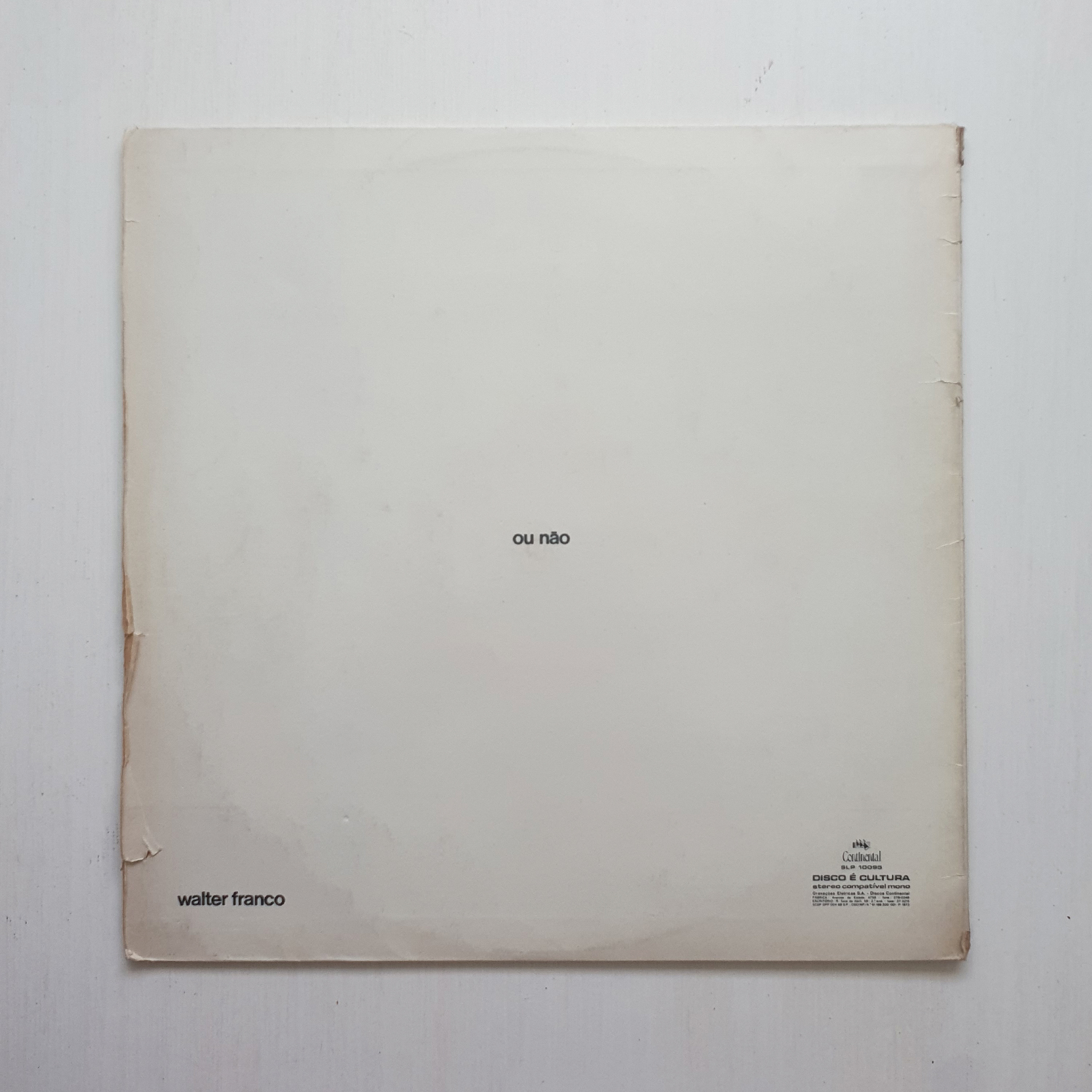 Walter Franco – Ou Não (1973) - Zabumbê Discos