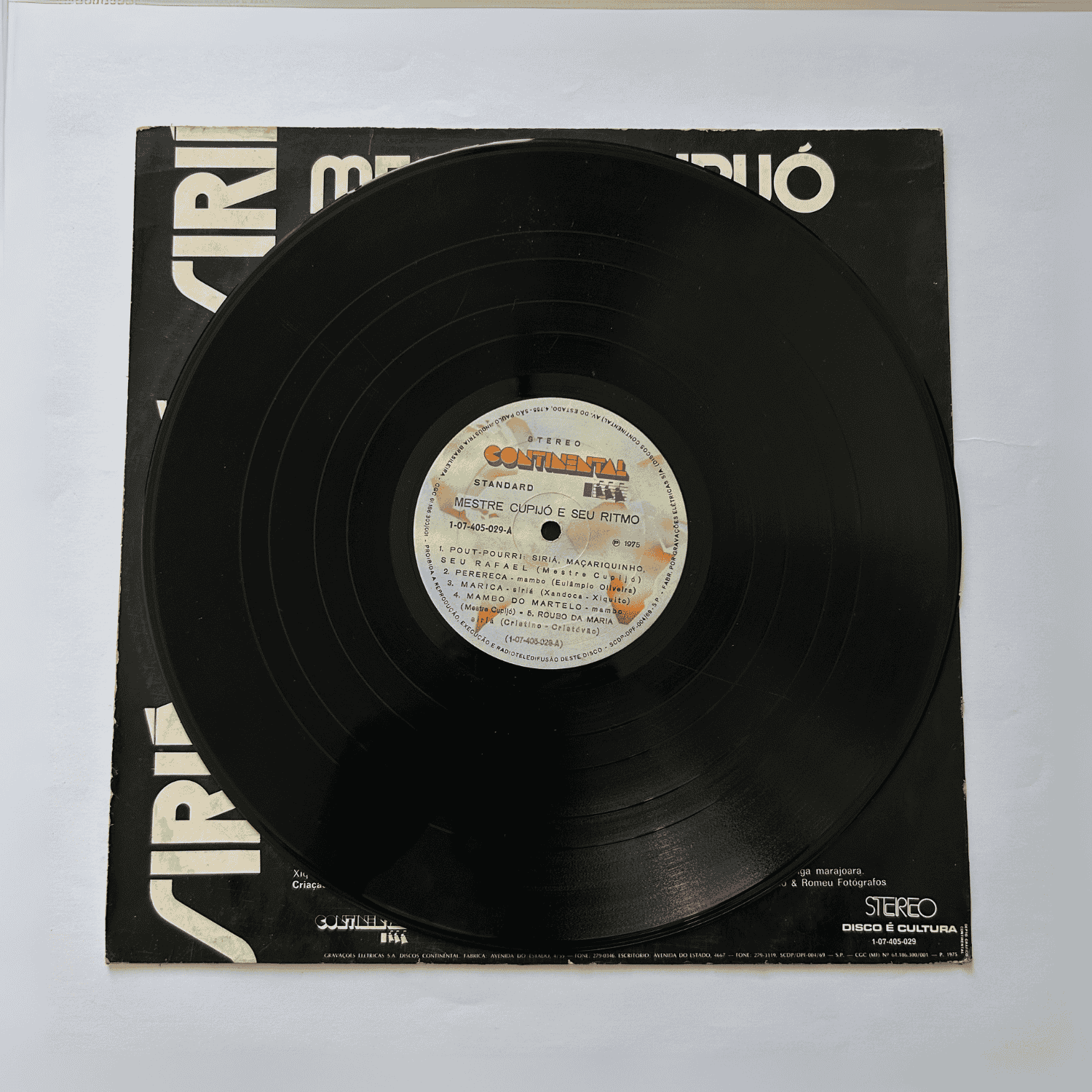 Mestre Cupijó E Seu Ritmo – Siriá Siriá (1975) - Zabumbê Discos